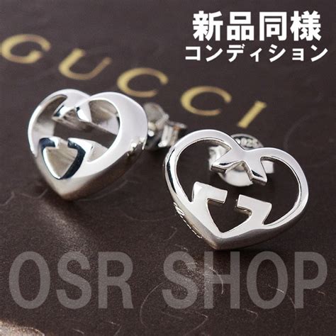 gucci ハート ピアス|Gucci インターロッキングG ハート付き ピアス.